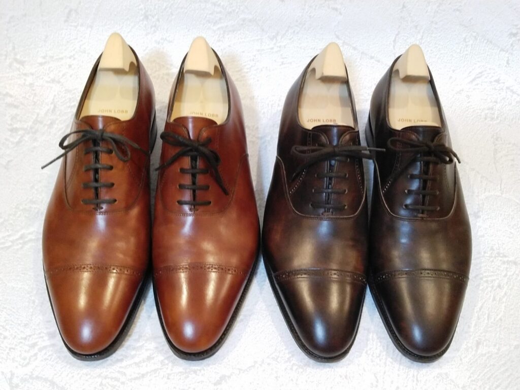 JOHN LOBB WILLIAM Ⅱ パリジャン レザー 靴 ダークブラウン - ドレス